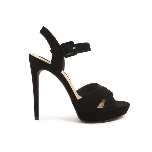 Forever 21 Shoes - Crisscross Faux Suede Heels